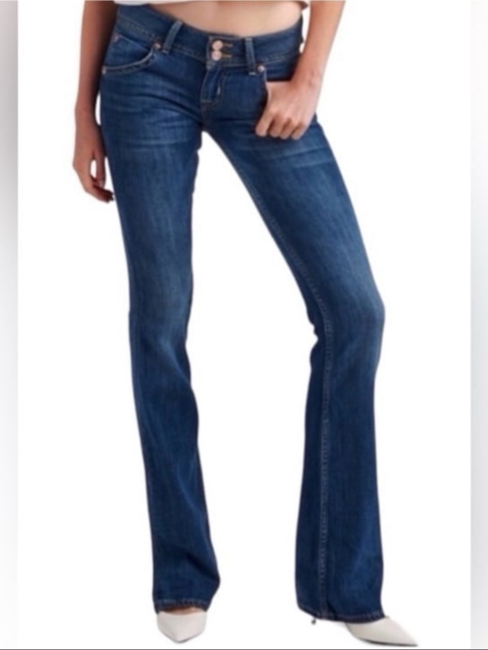 Hudson Jeans Signature Bootcut Low Rise Dark Wash Fire Size 28